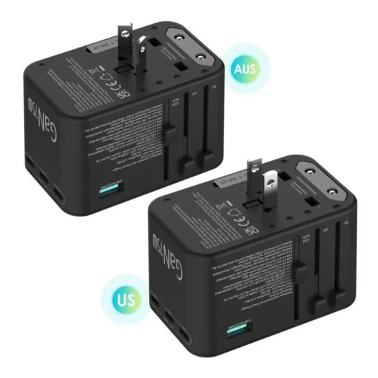 Rav Power Pd Gan 75W 4-Port Travel Charger Offline Global Black